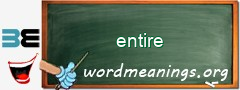 WordMeaning blackboard for entire